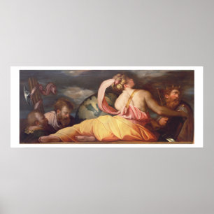 Allegorie von Geografie Poster