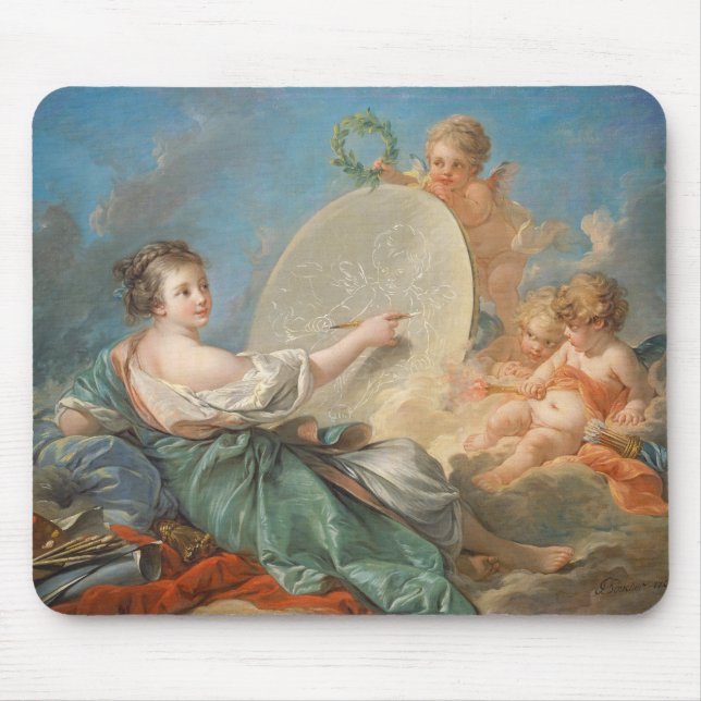 Allegorie von Malerei, 1765 (Öl auf Leinwand) Mousepad (Vorne)