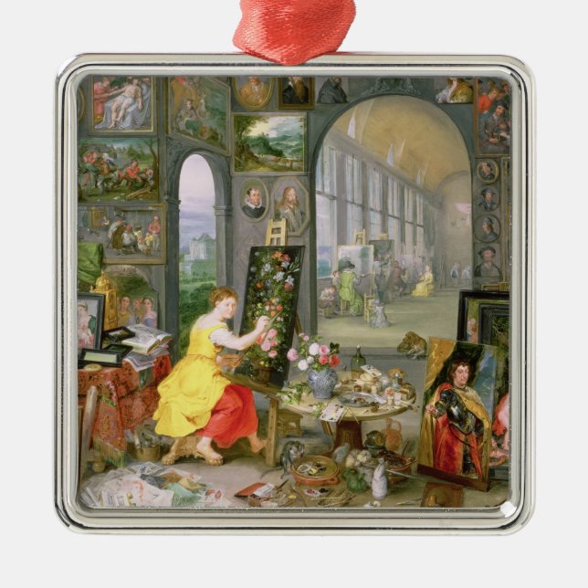 Allegorie von Malerei 2 Silbernes Ornament (Vorne)