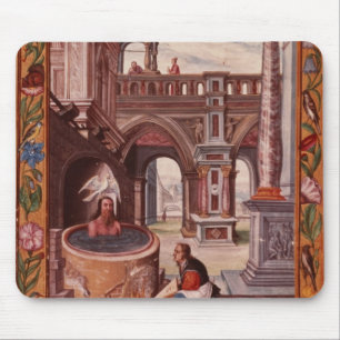 Allegorische Illustration eines Alchemisten an Mousepad