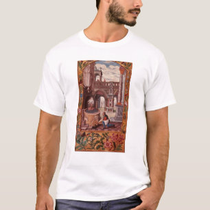Allegorische Illustration eines Alchemisten an T-Shirt