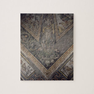 Allegorische Zahl des Herbstes, Detail eines Puzzle