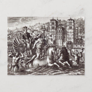 Allegory feiert postkarte