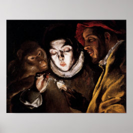 Allegory mit Boy Lighting Candle von El Greco Poster