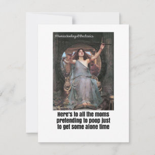 Allein auf dem Throne Feiertagskarte