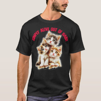 Allein aus dem Niedlichen Nihilismus-Design leben T-Shirt