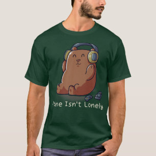 Allein der Nerd Grizzl stellt nicht einsam Musik v T-Shirt