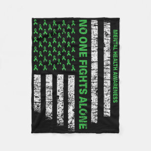 Allein die amerikanische Flagge für psychische Ges Fleecedecke