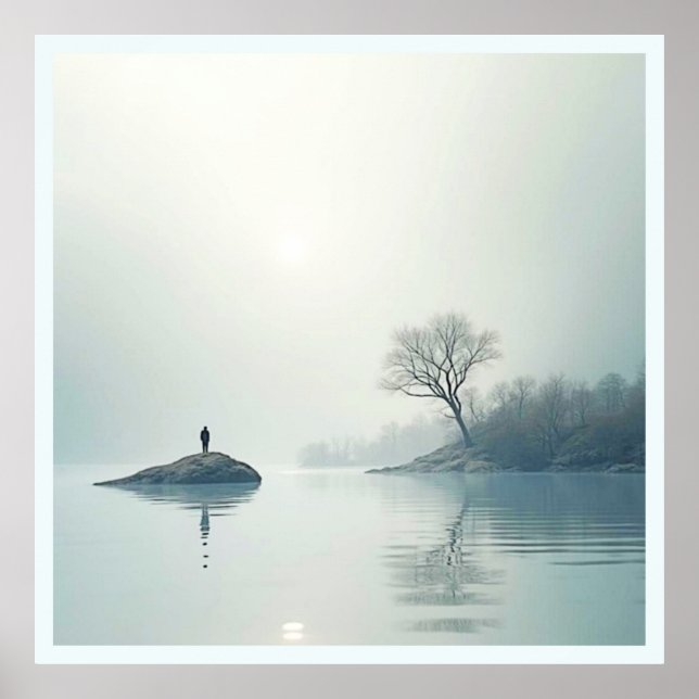 Allein im Nebeldesign Poster (Vorne)