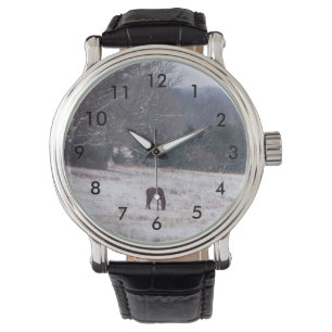 Allein im Schnee Armbanduhr