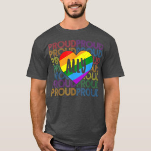 Allein LGBT Herzmonat 2022 mit Niedlichem Herzen R T-Shirt