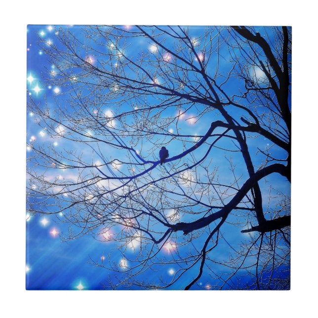 Allein mit den Sternen Fliese (Vorderseite)