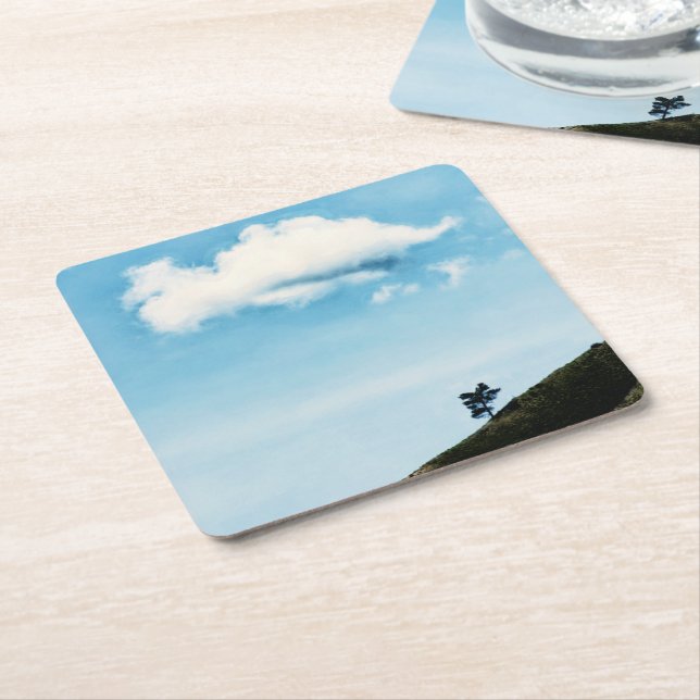 allein rechteckiger pappuntersetzer (angewinkelt)