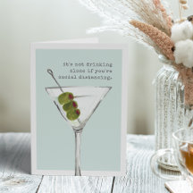 Allein trinken | Funny Social Distellating Gruß