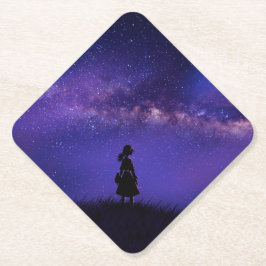 Allein und Sternennacht Untersetzer
