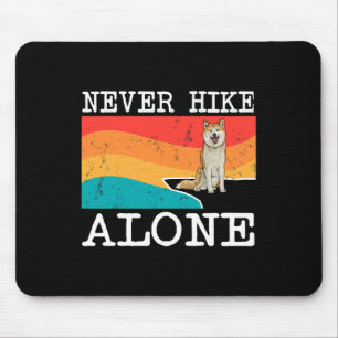 Allein Wandern Akita Grafik Wandern Mousepad