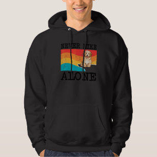 Allein wandern nie Havaneser Grafik Wandern Hoodie