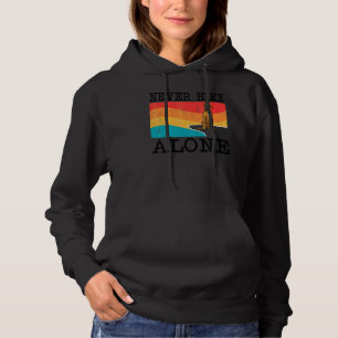 Allein wandern nie Rhodesian Ridgeback Grafik Wand Hoodie