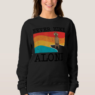 Allein wandern wir nie Weimaraner Grafik Wandern Sweatshirt