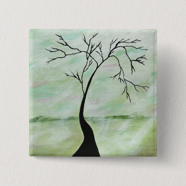 Allein wartete ich abstrakte button (Vorderseite)