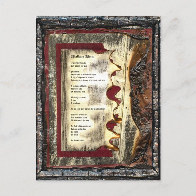 Allein zu Fuß Postkarte (Vorderseite)