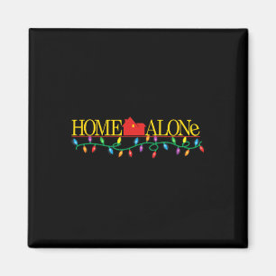 Allein zu Haus Weihnachtslogo mit bunten Magnet