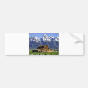 Alleine Scheune bei großartigem Tetons Autoaufkleber