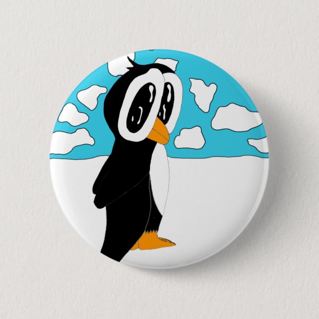 Alleiner Pinguin Button (Vorderseite)