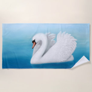 Alleines stummer Schwan-Badetuch Strandtuch