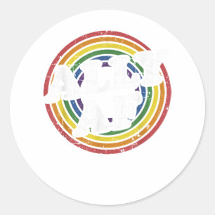 Alleinstehende AF-Regenbogenflagge für LGBT Pride Runder Aufkleber