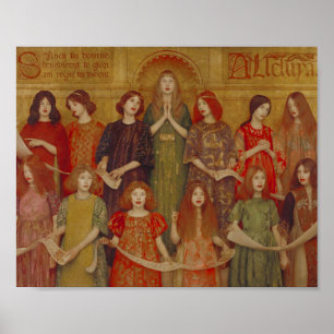 Alleluia (by Thomas Cooper Gotch) Poster