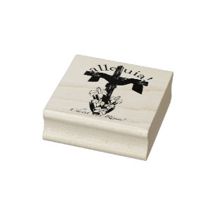 Alleluia Christ hat Risen Gummistempel
