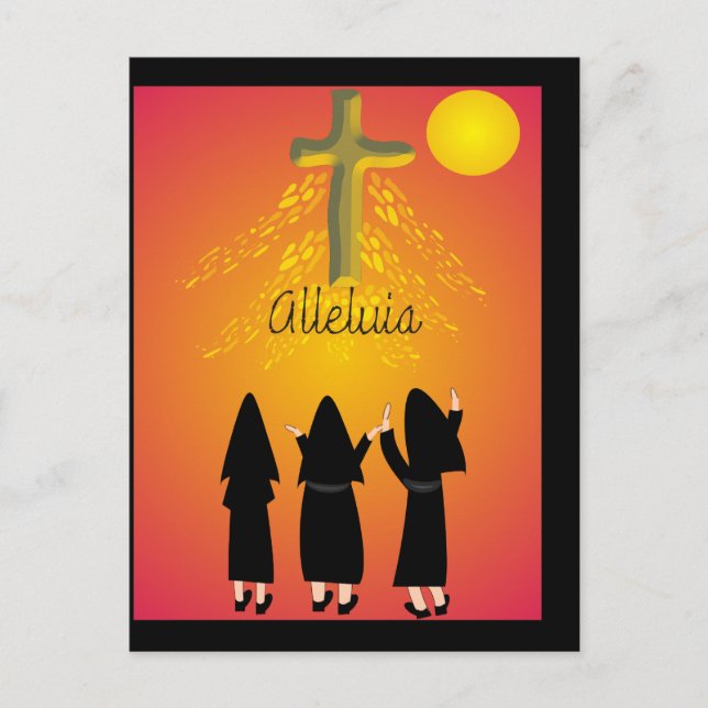 "Alleluia" katholische religiöse Geschenke Postkarte