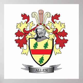 Allen Coat of Arms Poster
