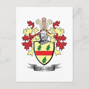 Allen Coat of Arms Postkarte