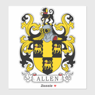 Allen Familienwappen Aufkleber