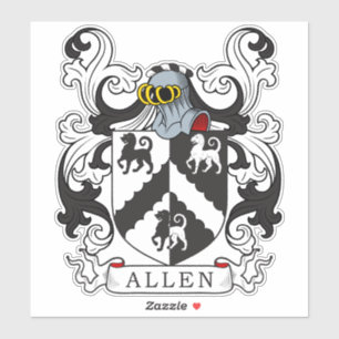 Allen Familienwappen Aufkleber