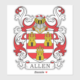 Allen Familienwappen Aufkleber
