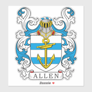 Allen Familienwappen Aufkleber