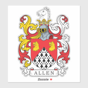 Allen Familienwappen Aufkleber