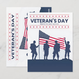 Allen Helden an diesem Veterans Day 2025 Ehre erwe Postkarte