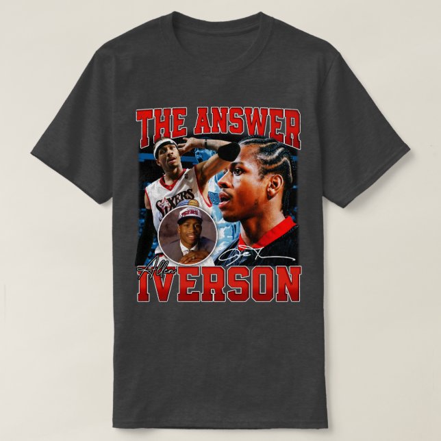 Allen Iverson The Answer Basketball Signature Vint T-Shirt (Design vorne)