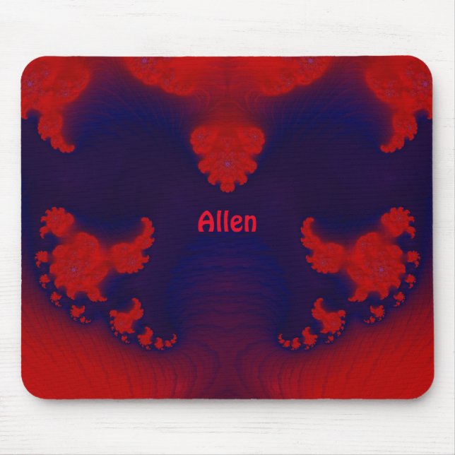 ALLEN ~ Rote und blaue Maus Pad Mousepad (Vorne)