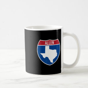 Allen Texas Tx Interstate Highway Urlaubsandenken Kaffeetasse