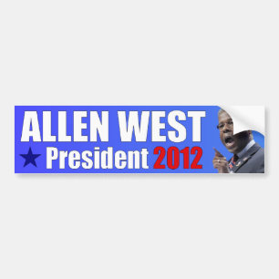 Allen West für Präsidenten - 2012 Autoaufkleber
