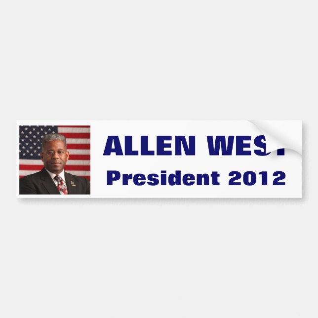 ALLEN WESTpräsident 2012 Autoaufkleber (Vorne)