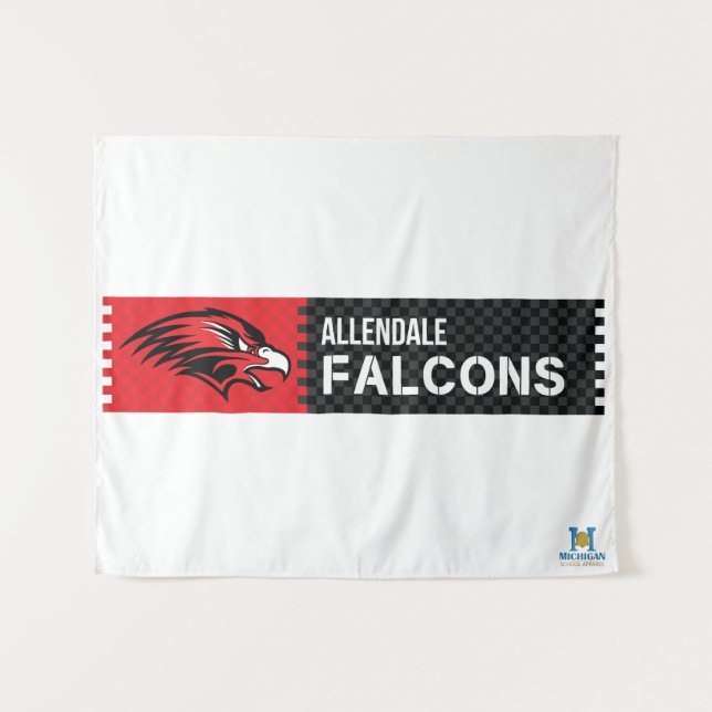 Allendale Falcons Wandteppich (Vorderseite (Horizontal))