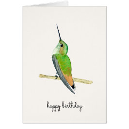 Allen's Hummingbird Birthday Card
