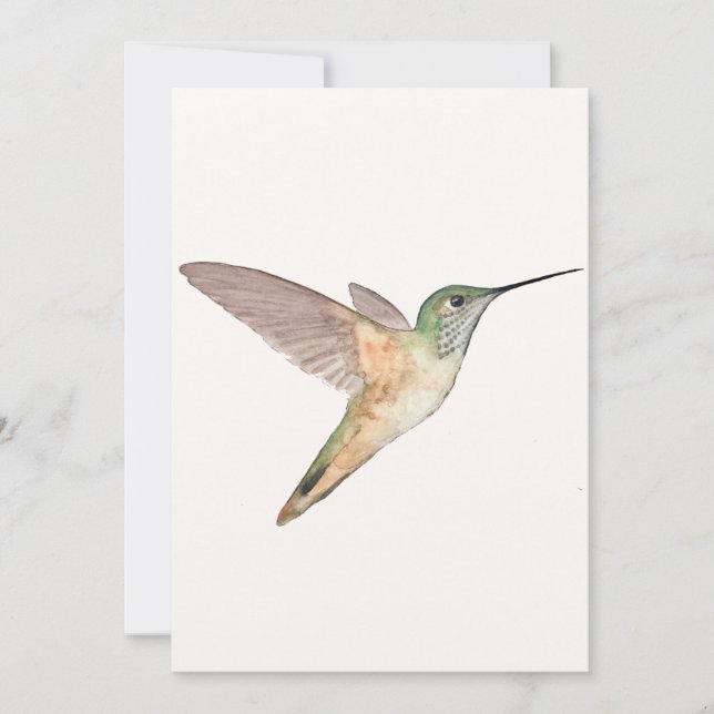 Allen's Hummingbird Flat Greeting Card Karte (Vorderseite)