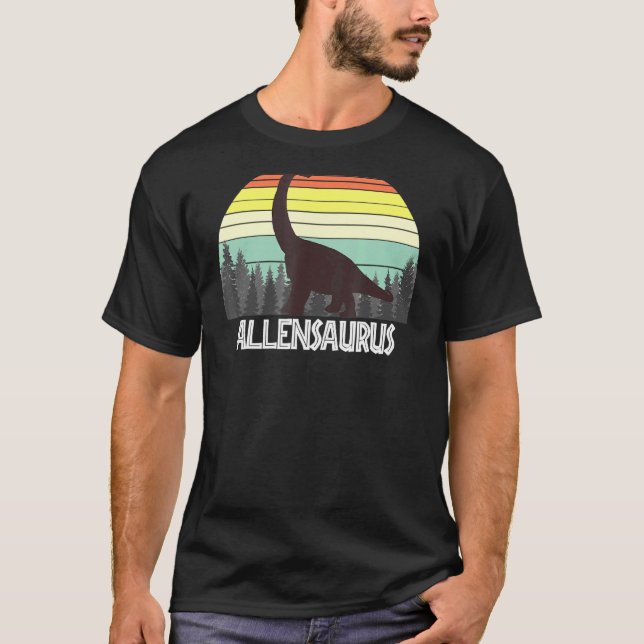 Allensaurus Allen Saurus Nachname T-Shirt (Vorderseite)